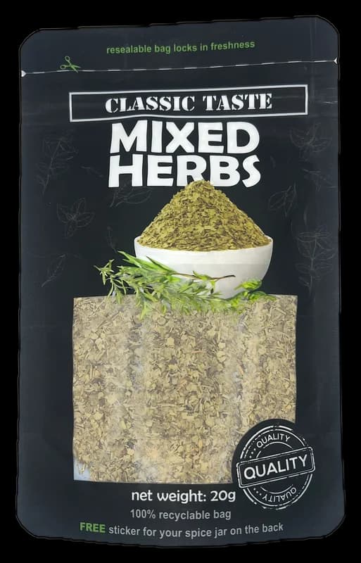 Classic Taste Mixed Herbs pouch, front